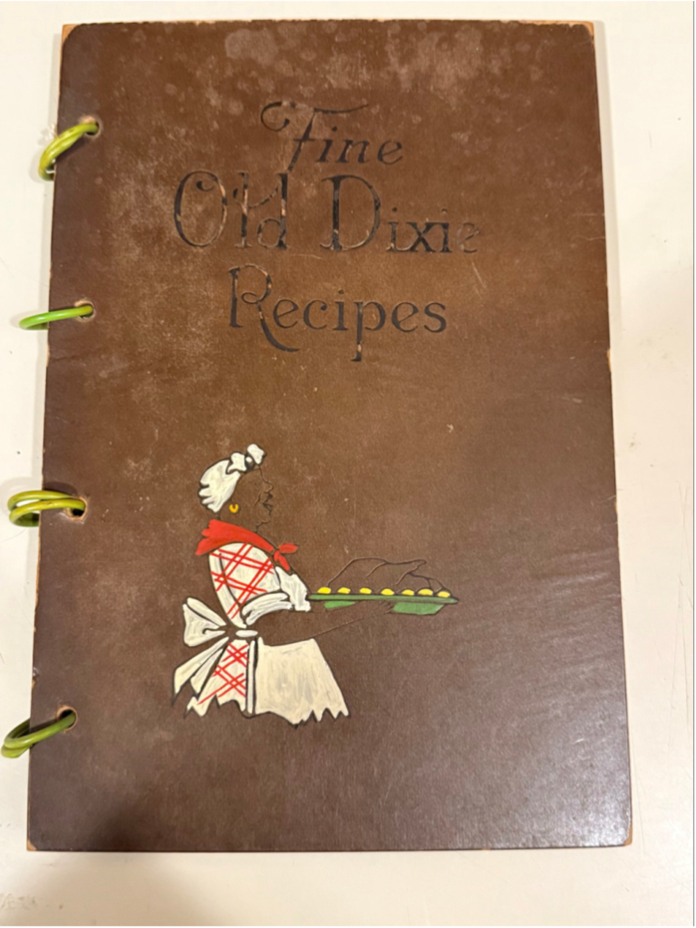 1938 Fine Old Dixie Recipes Southern Cook Book 322 Recipes Wood Cover Vintage
